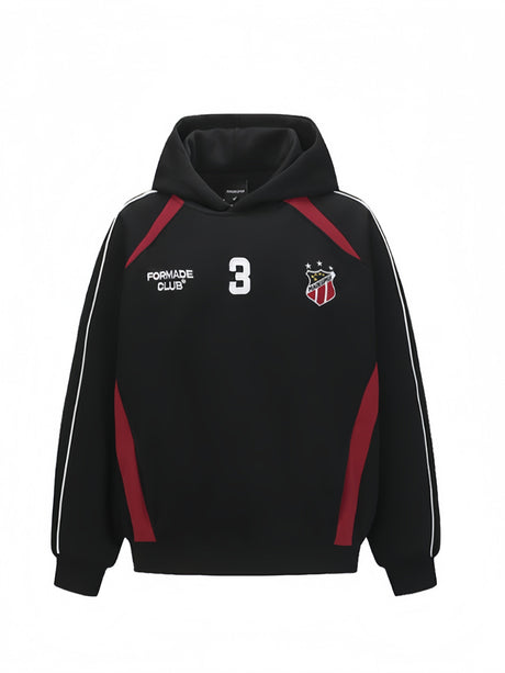 Splicing Embroidery No. 3 Sports Wind Loose Hoodies