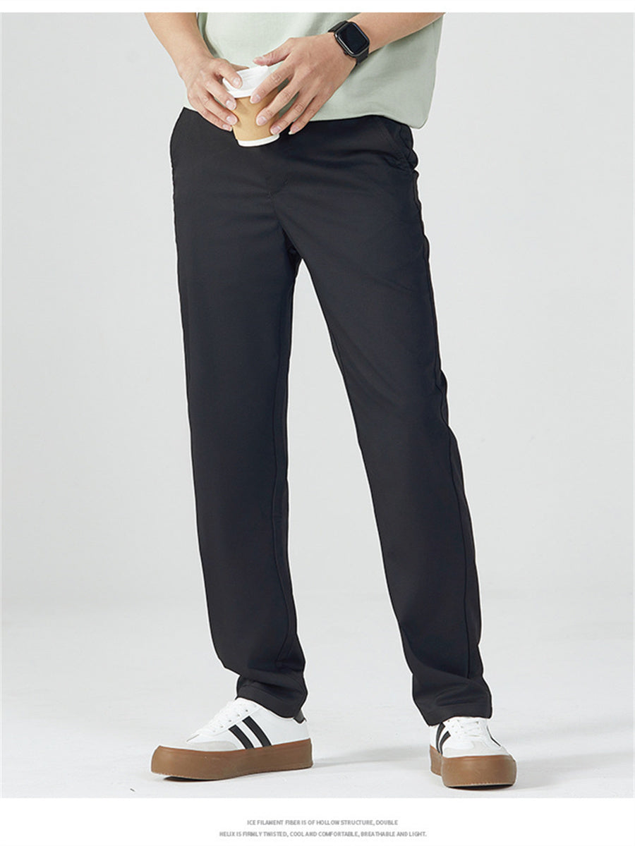 Liber Spring Men's Pocket decoration Solid Color Pants