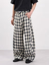 Old Money Style Plaid Machete Baggy Dress Pants Pants
