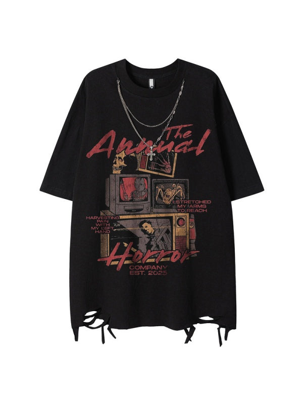 Vintage Hip Hop Loose-fit T-shirts