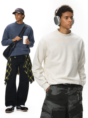 Liber Autumn Neutral wear Ribbed turtleneck Solid Color T-shirts