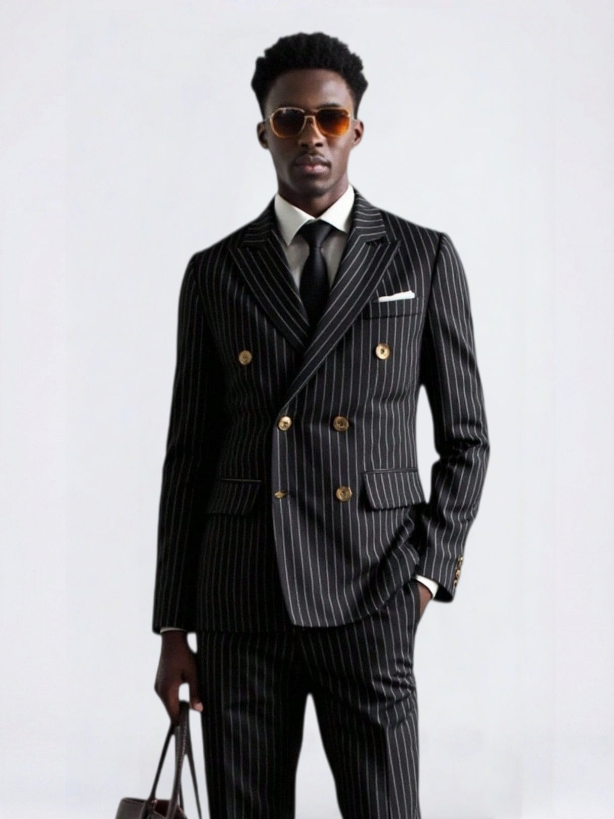 Stripes Business Dinner Wedding Suit 2-piece Sets Set