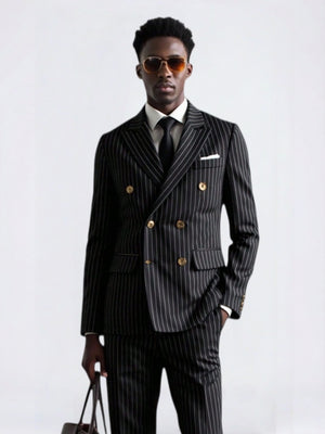 Stripes Business Dinner Wedding Suit 2-piece Sets Set