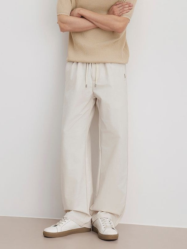 Loose-fit Straight-fit Cooling Sensation Wide-leg Pants