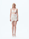 Court-style Lace Drawstring Midi Skirt