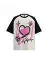 Valentinstagsgeschenk: Farbblock-T-Shirts mit Graffiti-Liebesmotiv