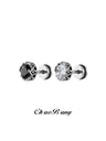 Black And White Zircon Earrings