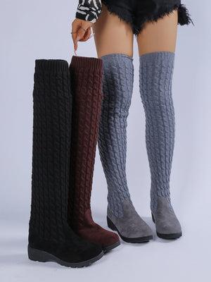 Over-the-knee Knitted Women's Boots
