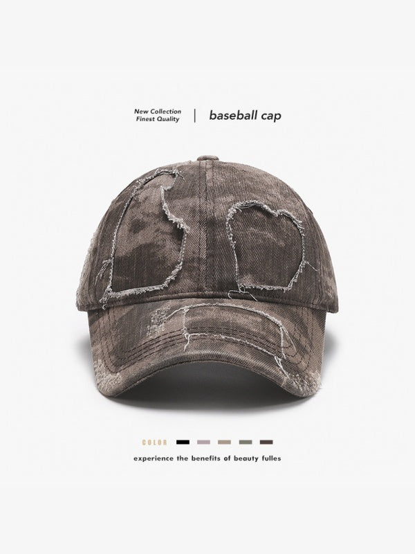 Washed Hole Distressed Baseball Caps