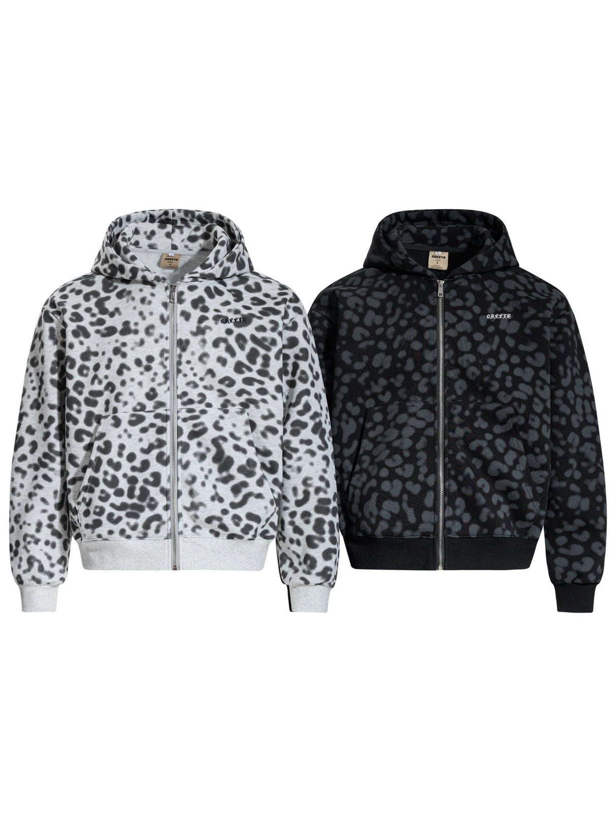 Leopard Hooded Design Hoodie Cardigan