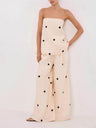 Polka Dot Strapless Vest Top And High-waisted Wide-leg Pants Two-piece Set