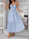 High-waisted Halter Dress With Bow Tie Detailing