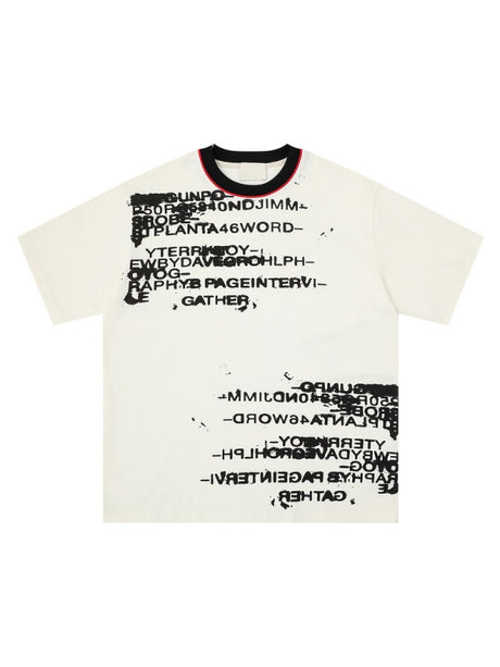 Vintage Letter Printed Loose-fit Ins T-shirts