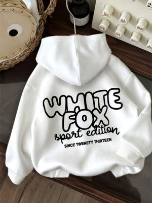 Letter Design Print Loose Hoodies