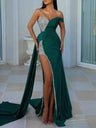 Sequins Slit Formal Dress Maxi Dresses
