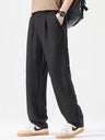 Linen Blend Straight-fit Breathable Pants