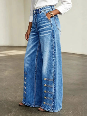 High-waisted Wide-leg Jeans