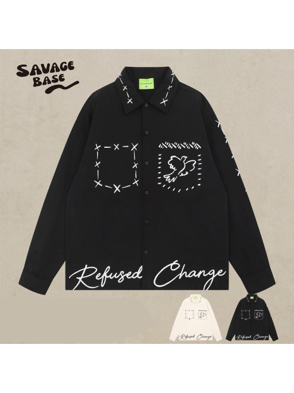 Liber Autumn Men's Printed Cartoon Shirts