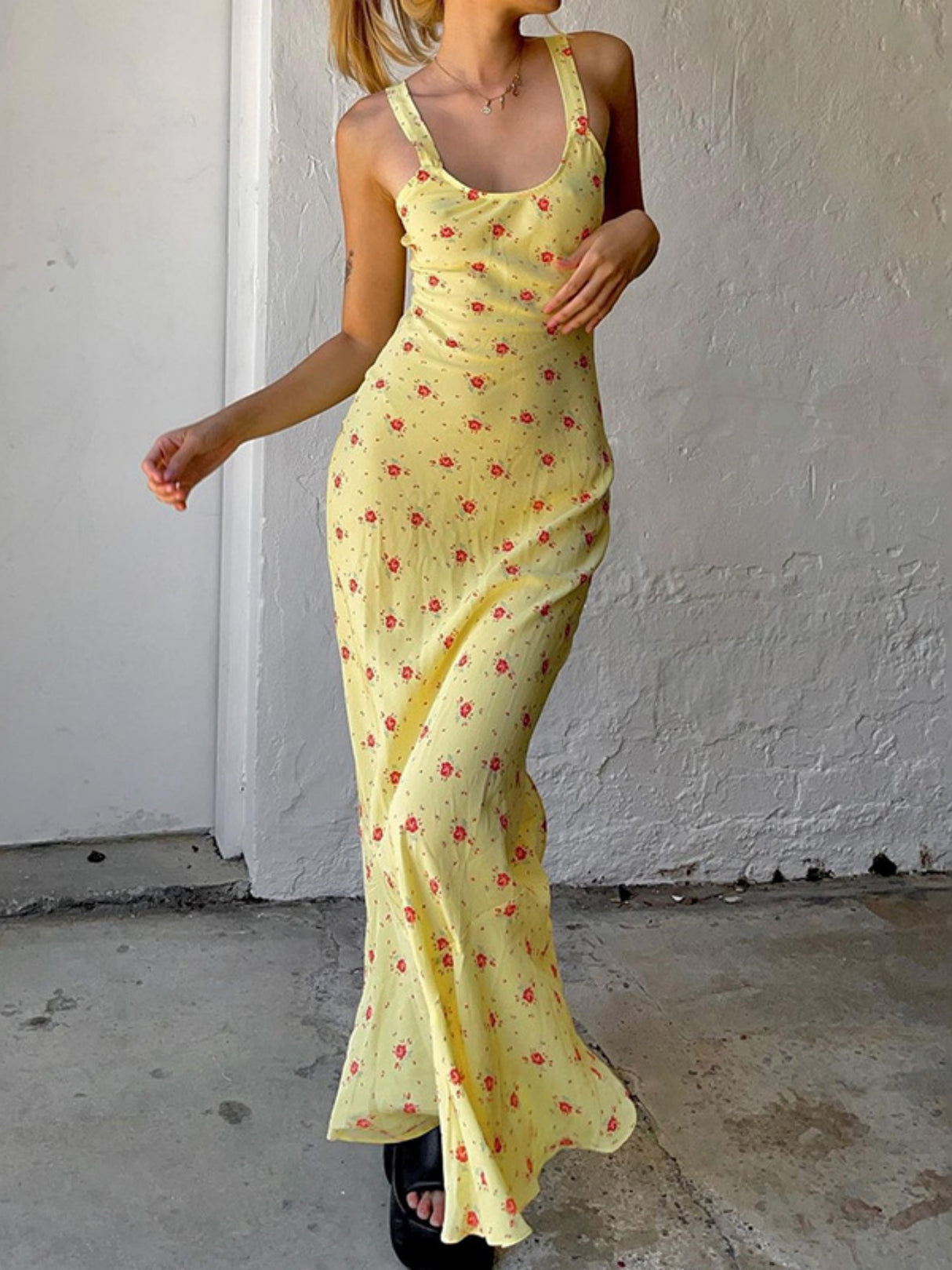 Floral Sweet Fishtail Maxi Dresses