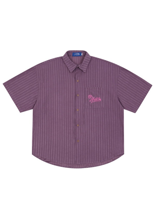 Retro Embroidery Stripes Ins Shirts