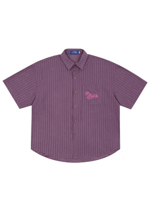 Retro Embroidery Stripes Ins Shirts