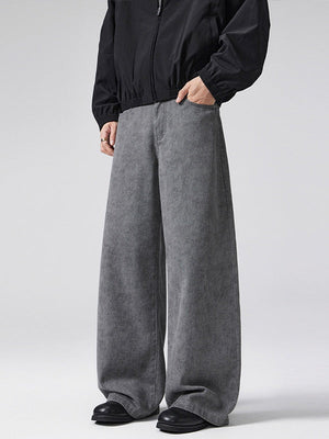 Retro Tie-dye Printed A-shaped Old Loose Floor-length Trousers