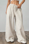 Striped Casual Straight-leg Versatile Trousers