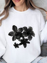 Flower Head Printed Sweatshirt