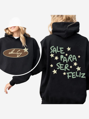 Bemalung geometrischer Muster, lockere Kapuzenpullover.