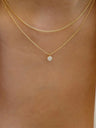 Diamond-set Multi-layered Pendant Necklace