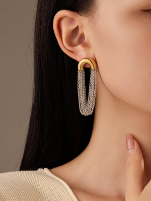 Hoop tassel earrings