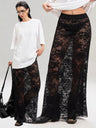 Lace High Waist Perspective Fashion Skirts