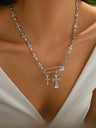 Brooch Cross Necklace