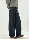 Retro Color-blocked Loose-fit Straight-fit Jeans