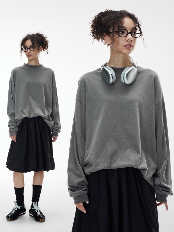 Liber Autumn Neutral wear Solid Color T-shirts