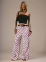 Polka Dot Loose-fitting Casual Mid-waist Trousers