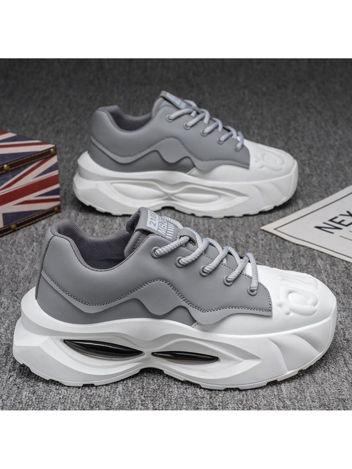 Liber Four Seasons Colorblock Thick-soled Men's Casual Sports Shoes