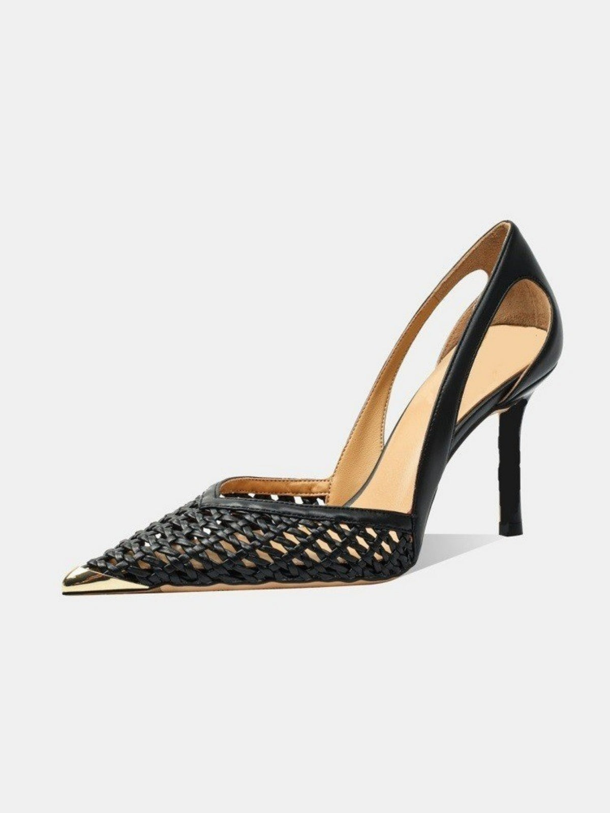 Woven Openwork High Heels
