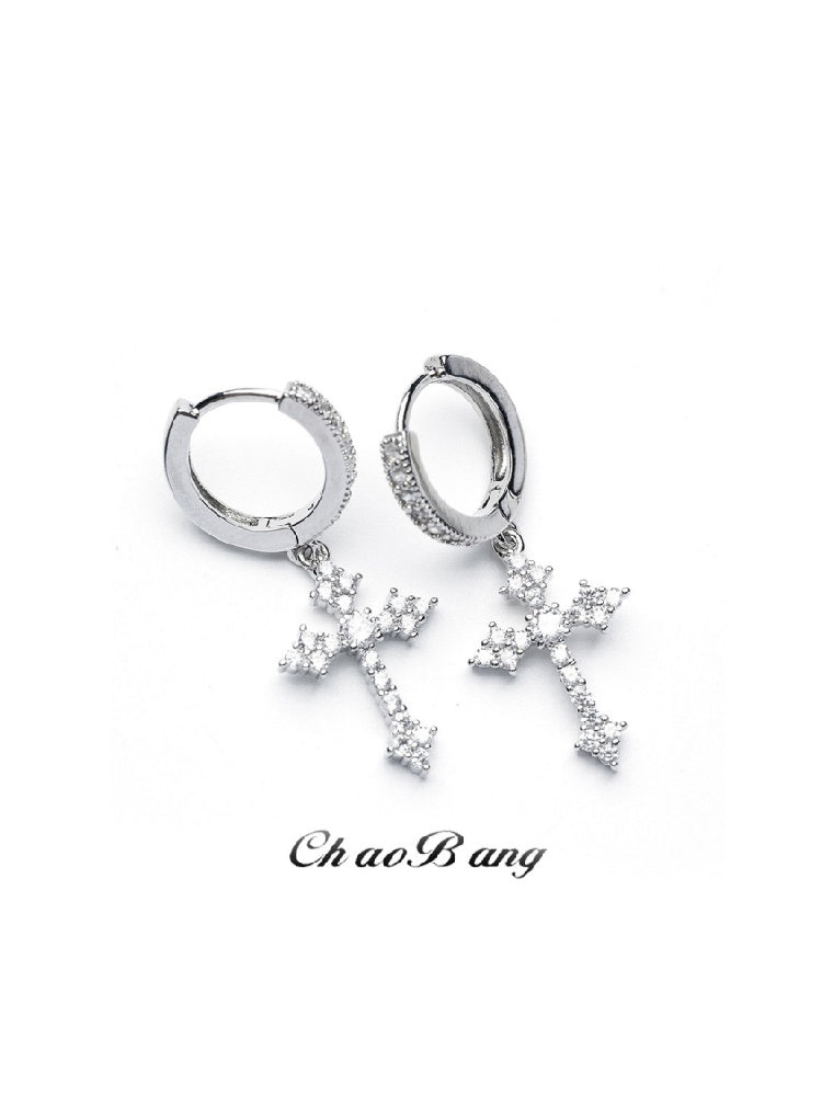 Cross Hip Hop Earrings