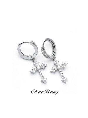 Cross Hip Hop Earrings