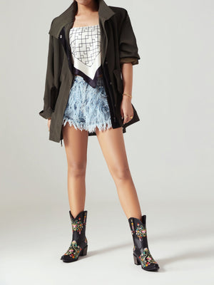 Vintage Western Cowboy Floral Embroidered Women's Boots