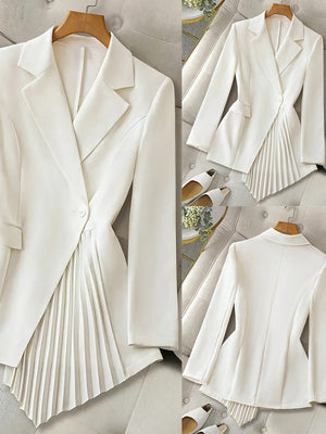 Slim Fit And Refined Tailoring Irregular Designer Blazer