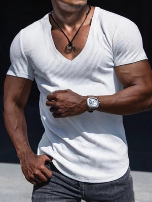 V-neck Leisure T-shirts