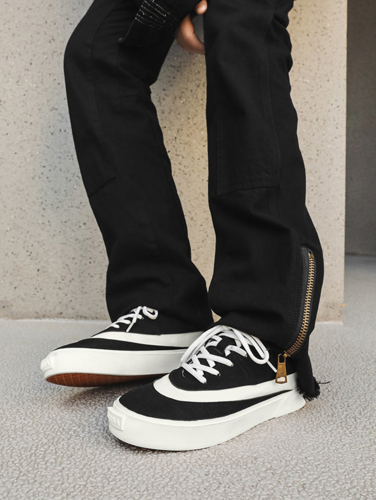 Suede Color-blocked Sneakers