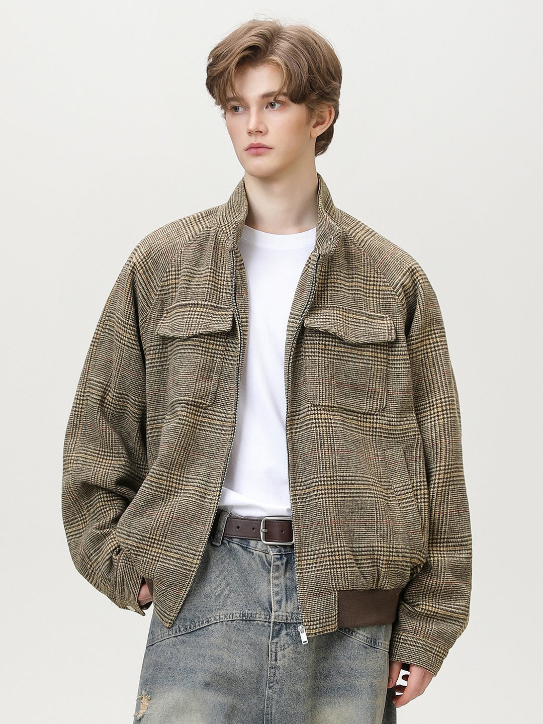 Liber Autumn Men's Plaid Jackets