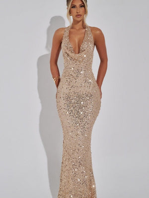Liber Autumn Women's Solid Color Maxi Dresses