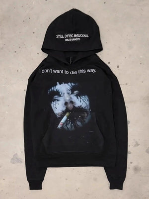 Street Hip Hop Trendy Graphic Prints Loose Personality Pullover Sweatshirt