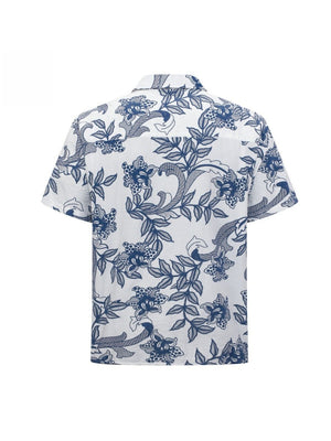 Vine Pattern Vacation Cuban Territory Shirts