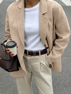 Woolen Lapel Buttons Blazers