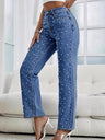Washed Beaded Jeans